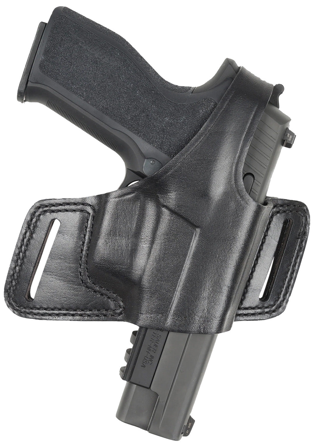 Bianchi Black Widow OWB Size 01 Black Leather Belt Slide Holster Fits S&W J Frame/Charter Arms Undercover Right Hand