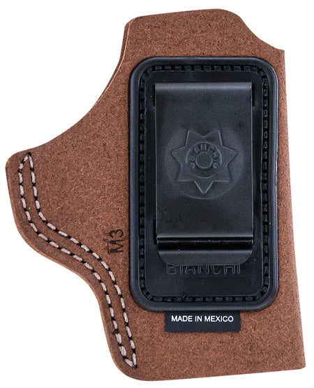 Bianchi 6C IWB Leather Holster Size 02 Tan Belt Clip Right Hand 3" Barrel Ruger/Colt/Charter Arms Revolver