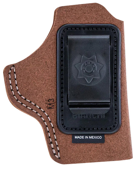 Bianchi 6C IWB Leather Holster Tan Belt Clip Right Hand 2-3" Barrel Ruger/Colt/S&W K Frame Revolvers