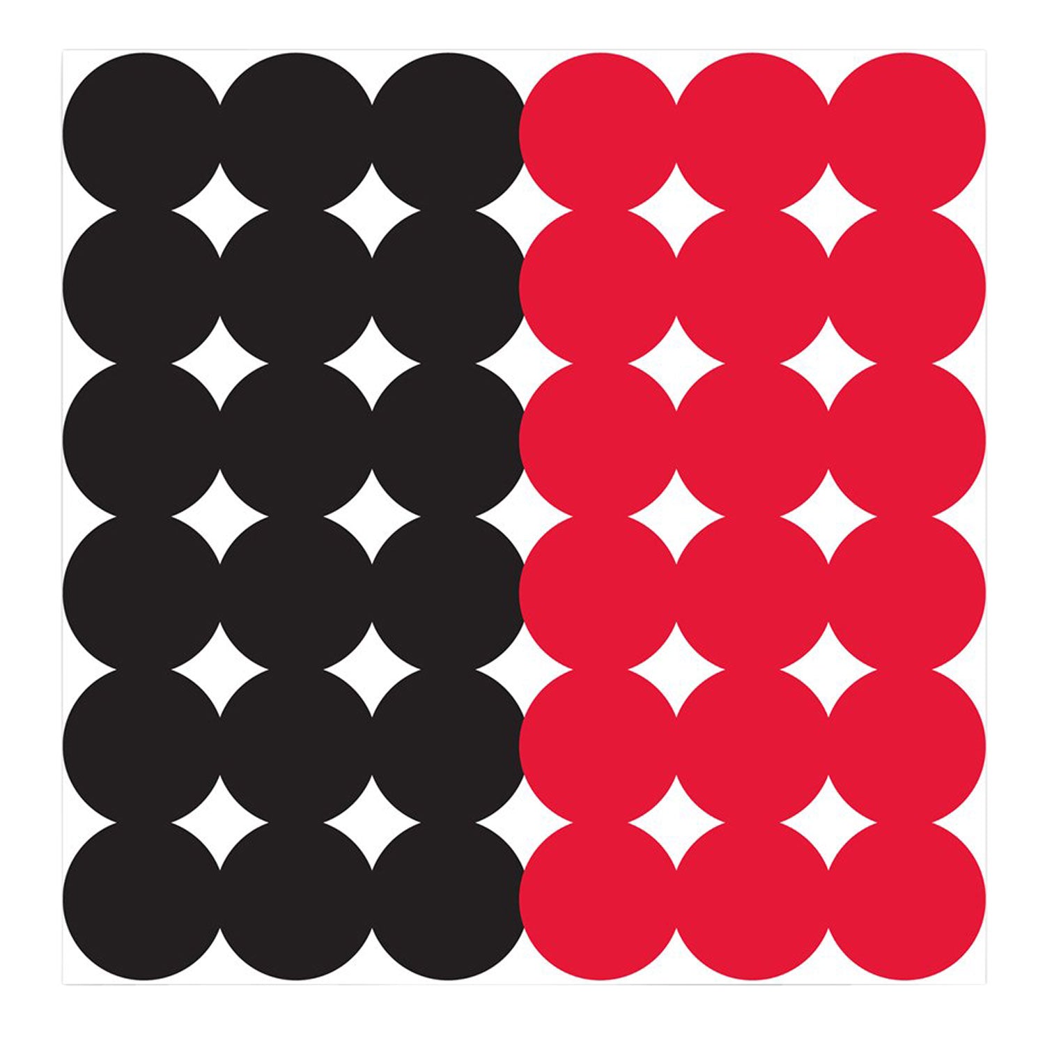Birchwood Casey 34118 Dirty Bird Reactive Repair Pasters 1 Inch Black/Red Adhesive Paper 12 Pack