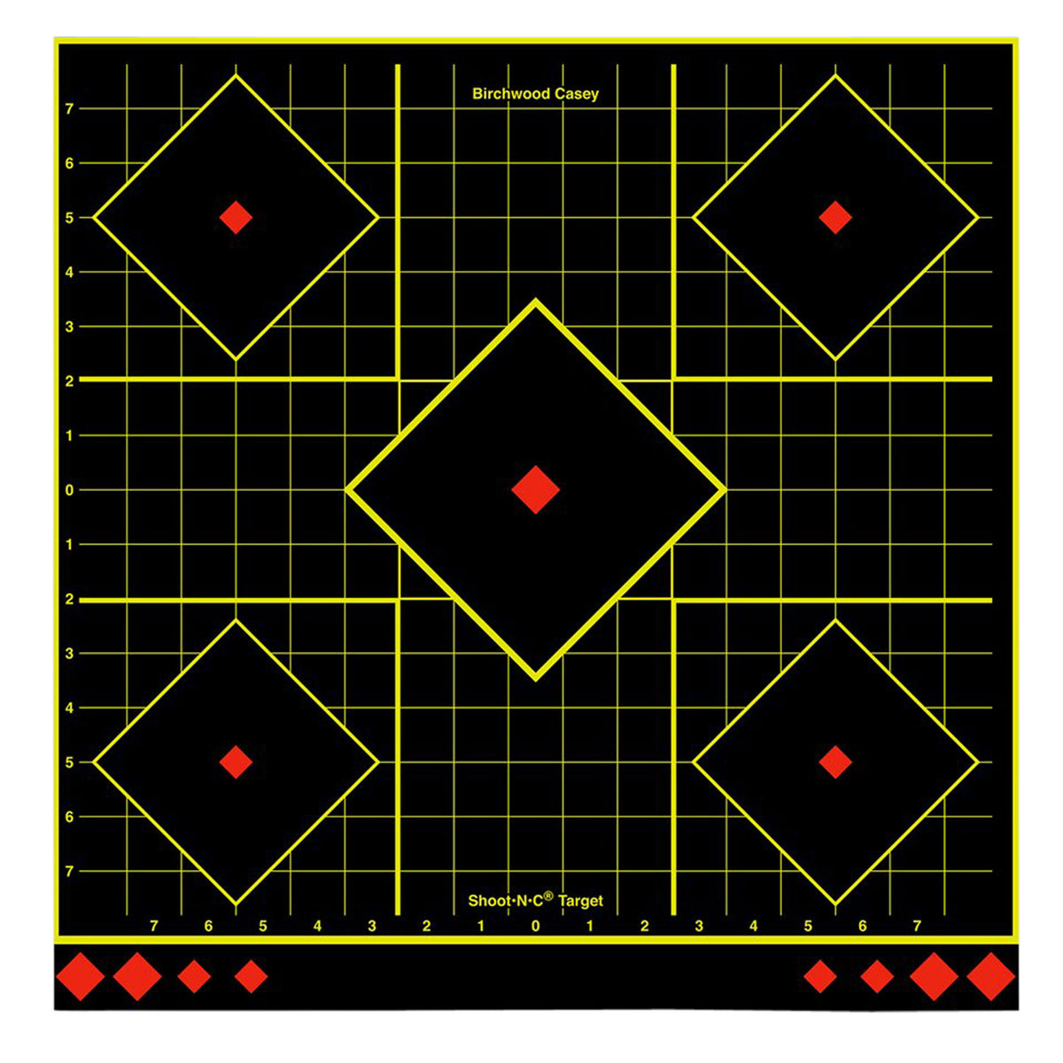 Birchwood Casey 34175 17.75" 5-Diamond Shoot-N-C Reactive Paper Target Multi Color 5 Pack