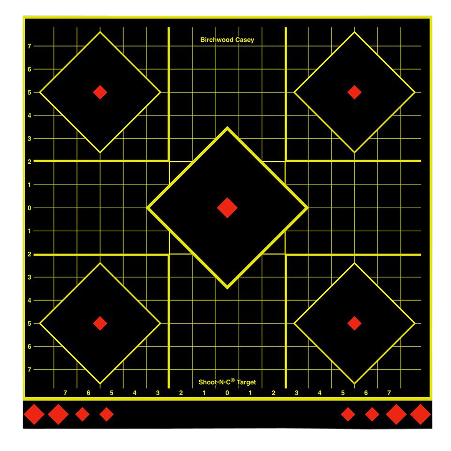 Birchwood Casey 34175 17.75" 5-Diamond Shoot-N-C Reactive Paper Target Multi Color 5 Pack