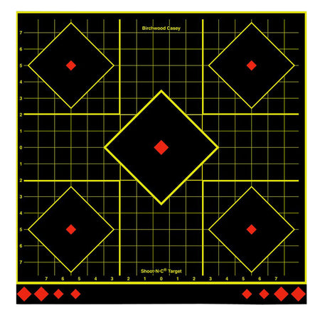 Birchwood Casey 34175 17.75" 5-Diamond Shoot-N-C Reactive Paper Target Multi Color 5 Pack