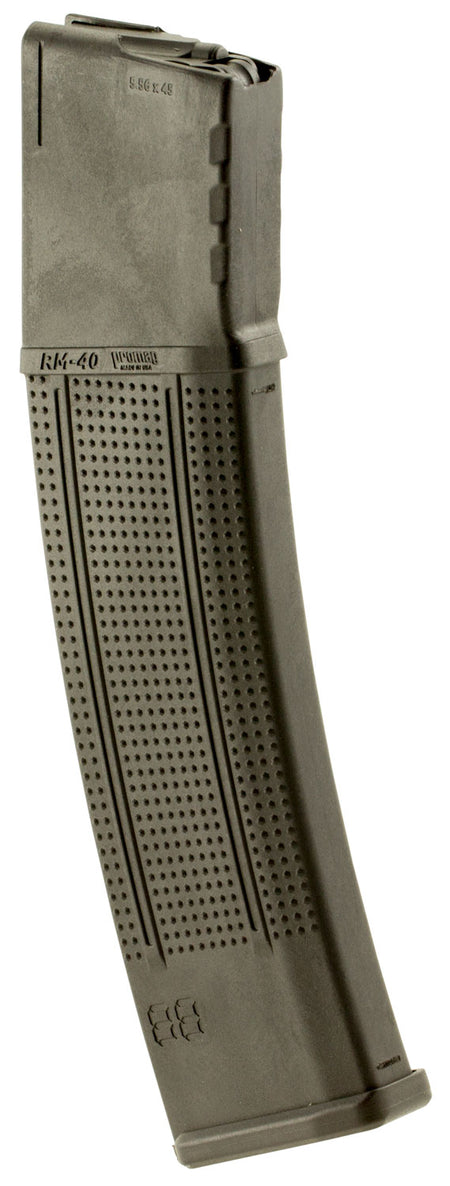 ProMag RM40 AR-15 40rd 5.56x45mm Detachable Magazine w/Roller Follower Black DuPont Zytel