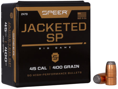 Speer 2479 .45 Cal 400gr Hot-Cor Flat Nose Soft Point Rifle Bullets