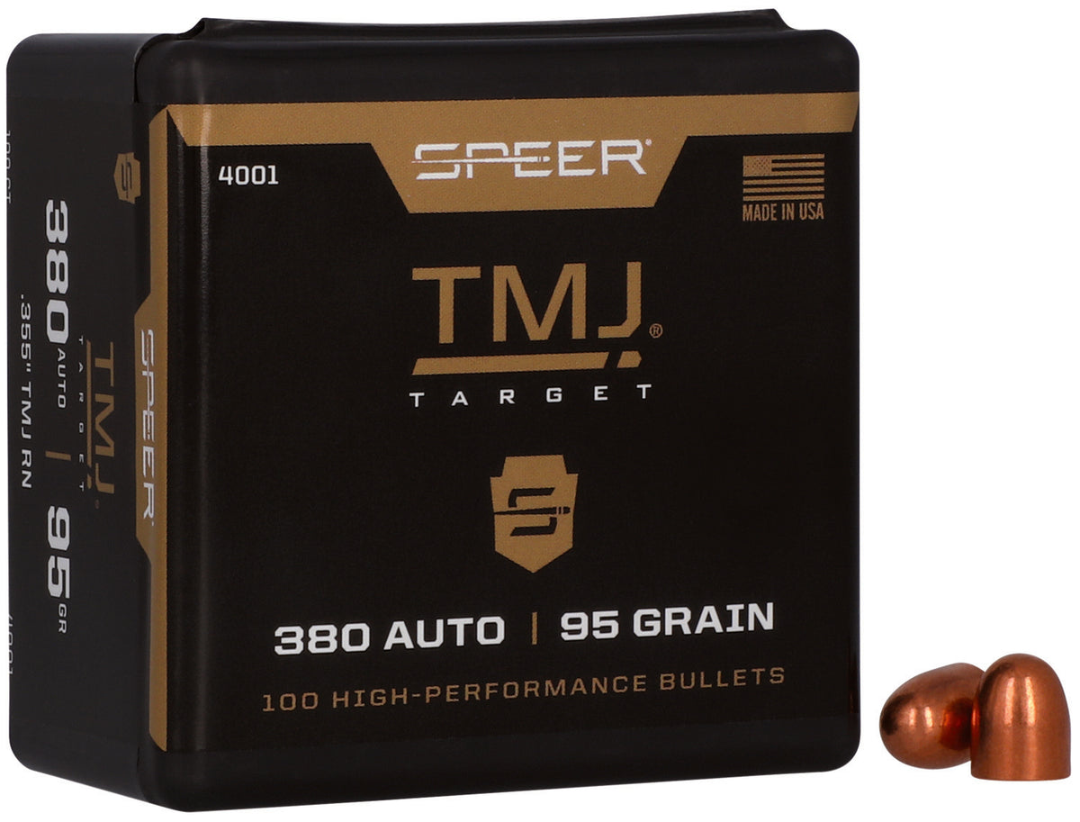 Speer 4001 .380 ACP 95gr TMJ Handgun Reloading Bullets 100/Box