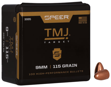Speer 3995 9mm Luger 115gr TMJ Handgun Reloading Bullets 100/Box