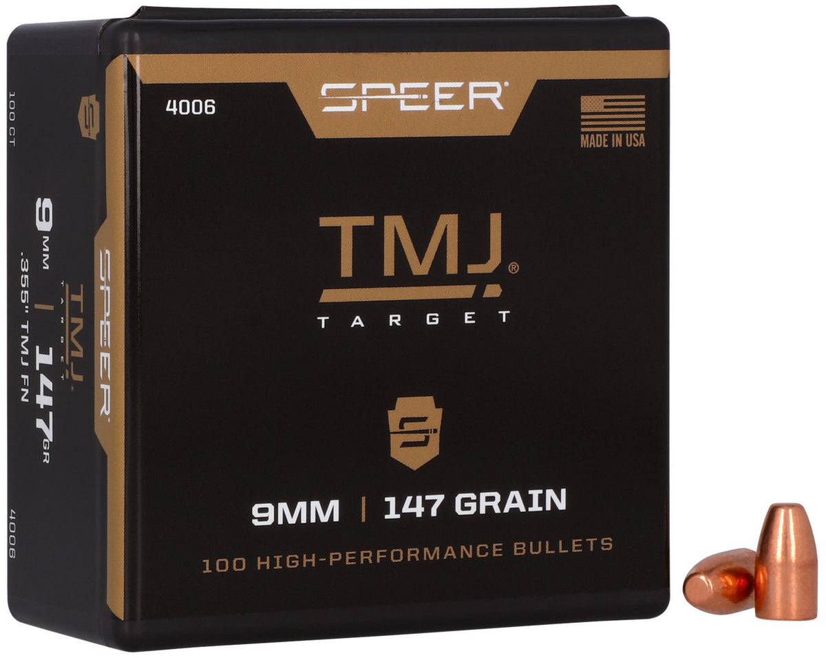 Speer 4006 9mm Luger 147gr TMJ Subsonic Reloading Bullets 100/Box