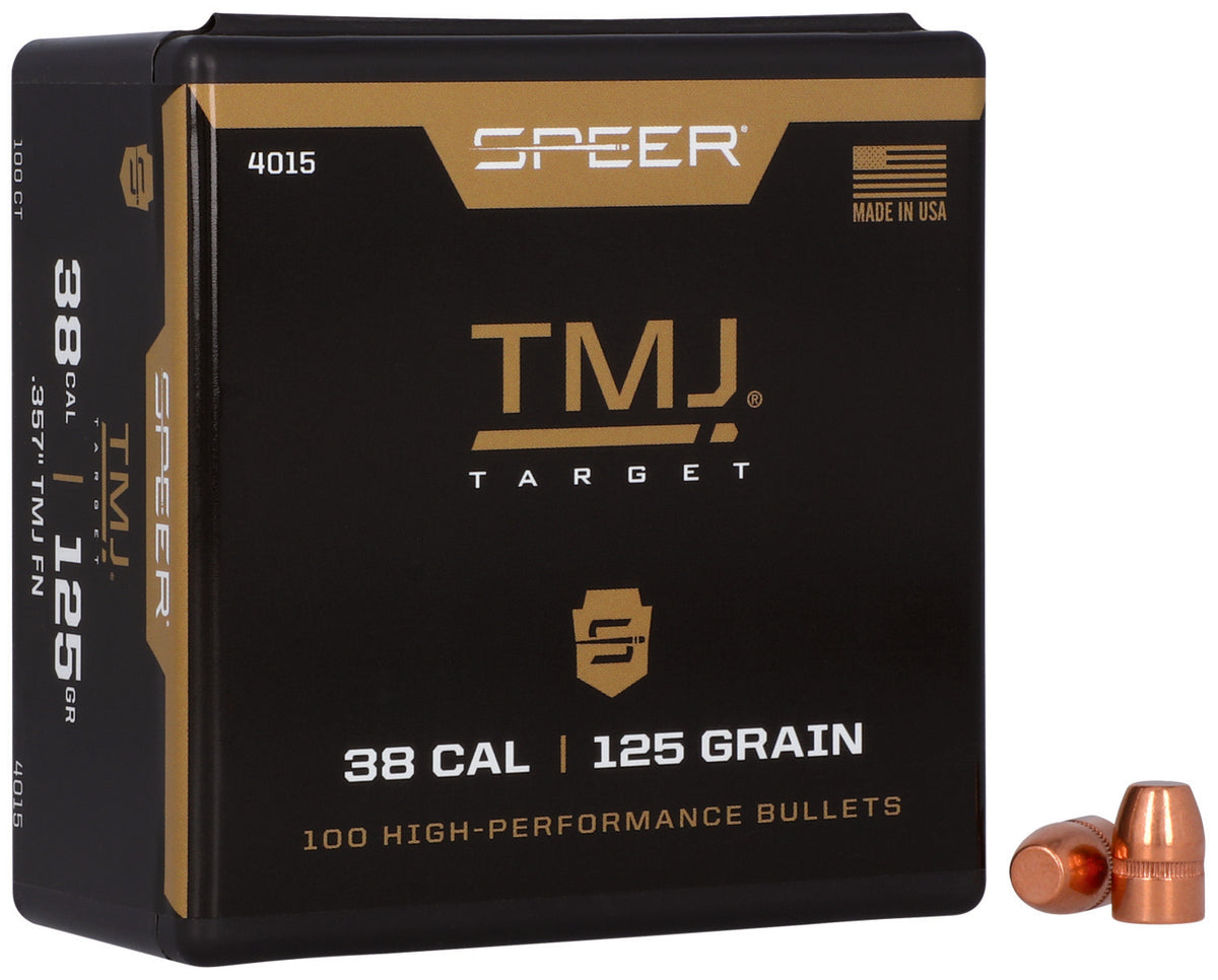 Speer 4015 .38 Caliber 125 Grain TMJ Handgun Bullets 100 Per Box