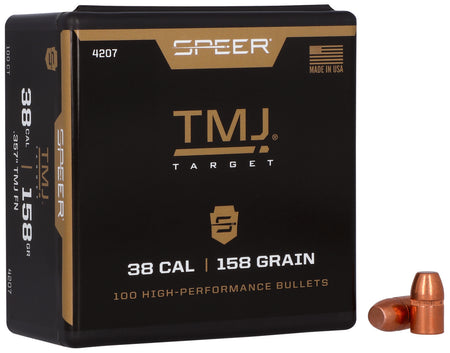 Speer 4207 .38 Caliber 158 Grain TMJ Handgun Bullets 100 Per Box