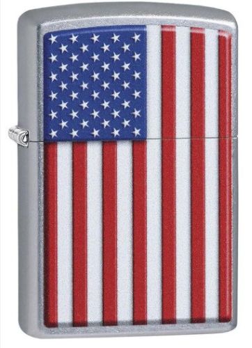 Zippo Windproof Pocket Lighter - Patriotic Chrome Finish