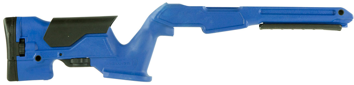 Archangel AAP1022BB Bullseye Blue Fixed Precision Stock with Click-Adjustable Cheek Riser for Ruger 10/22 Ambidextrous