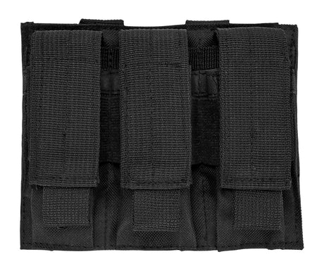 NcStar CVP3P2932B Three-Compartment Pistol Mag Pouch Black Nylon MOLLE