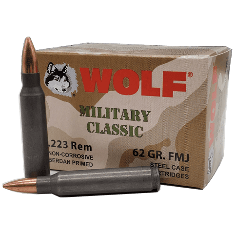 Wolf Military Classic 223 Remington 62 Grain Full Metal Jacket