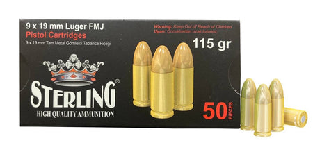 Sterling 9mm 115Gr Full Metal Jacket(FMJ)