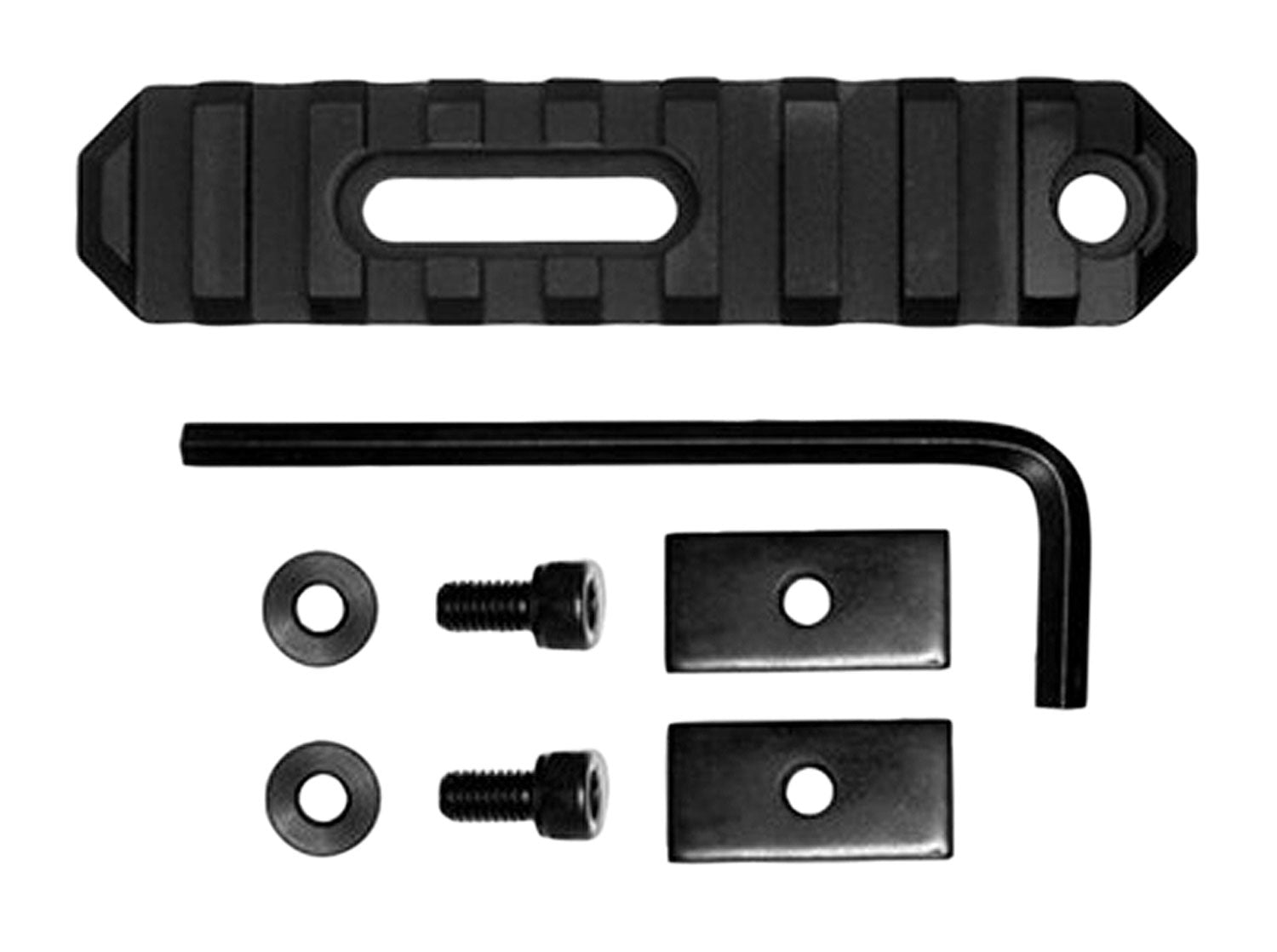 GrovTec US Inc GTSW190 9 Slot 3.8-Inch AR Stock Picatinny Rail Black Anodized MIL-STD 1913