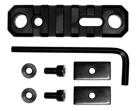 GrovTec US Inc GTSW192 5 Slot 3.1-Inch AR Stock Picatinny Rail Push Button Bases Black Anodized