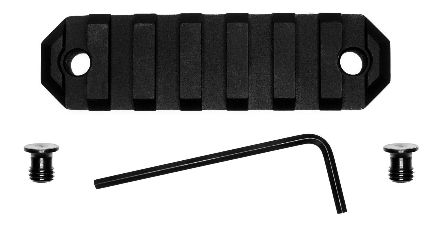 GrovTec US Inc GTSW228 7 Slot 3-Inch KeyMod Picatinny Rail Black Anodized MIL-STD 1913