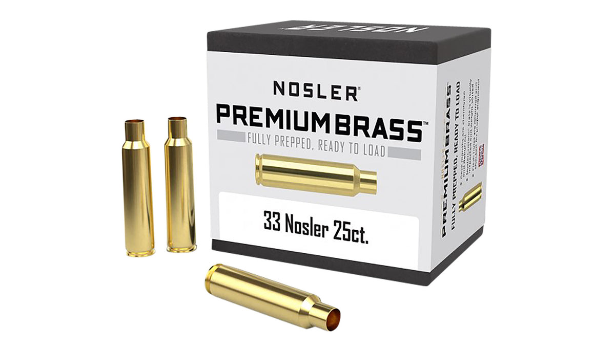 Nosler 33 Nosler Premium Unprimed Rifle Brass Cases 25/Box