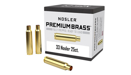 Nosler 33 Nosler Premium Unprimed Rifle Brass Cases 25/Box
