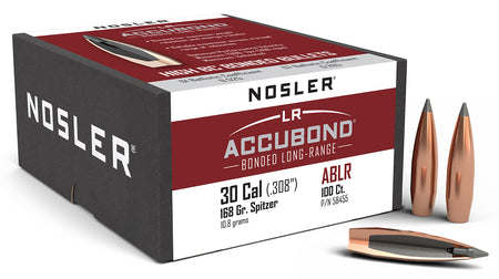Nosler AccuBond LR 30 Caliber 168gr Spitzer BT Long Range Hunting Bullets 100/Box