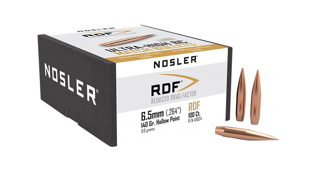 Nosler RDF Match 6.5mm 140 Grain HPBT Competition Bullets 100/Box