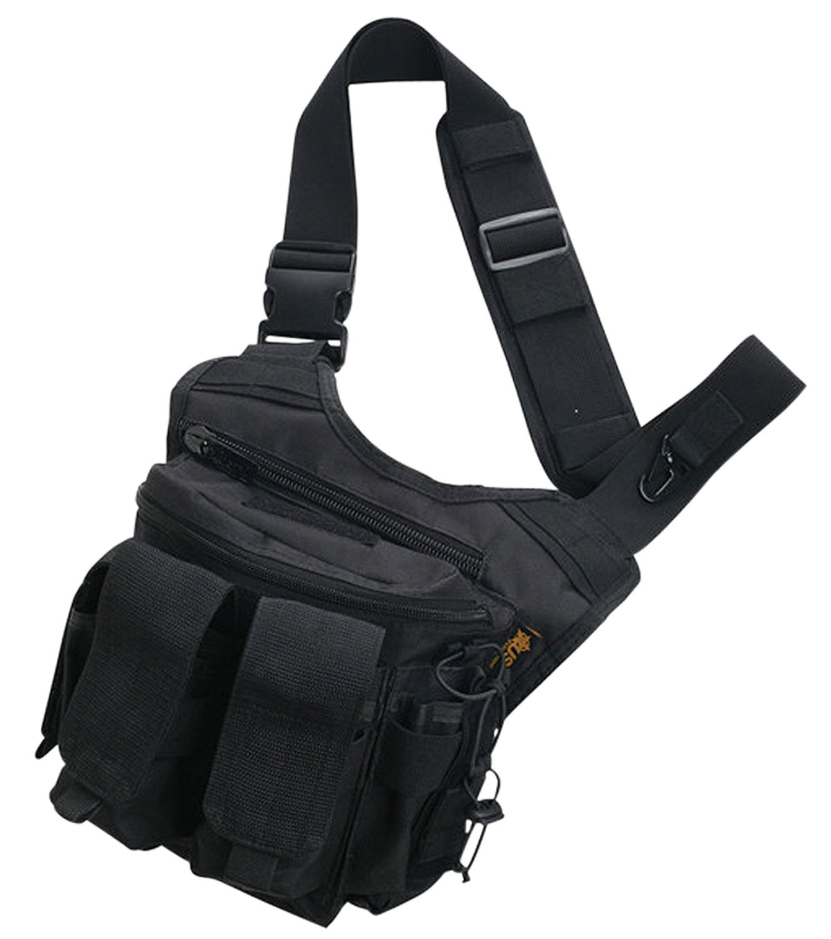 US PeaceKeeper P20307 Black Tactical Shoulder Sling Pack with Mag Pouches