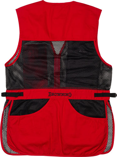 Browning 3XL Black/Red Trim Mesh Shooting Vest Right-Hand