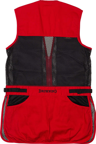 Browning Right-Hand Youth Large Black/Red Mesh Shooting Vest