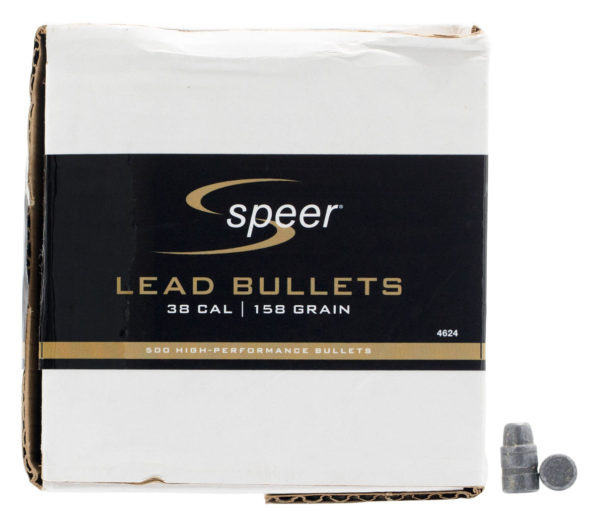 Speer 4624 .38 Caliber 158 Grain Lead Semi-Wadcutter Component Bullets 500 Per Box