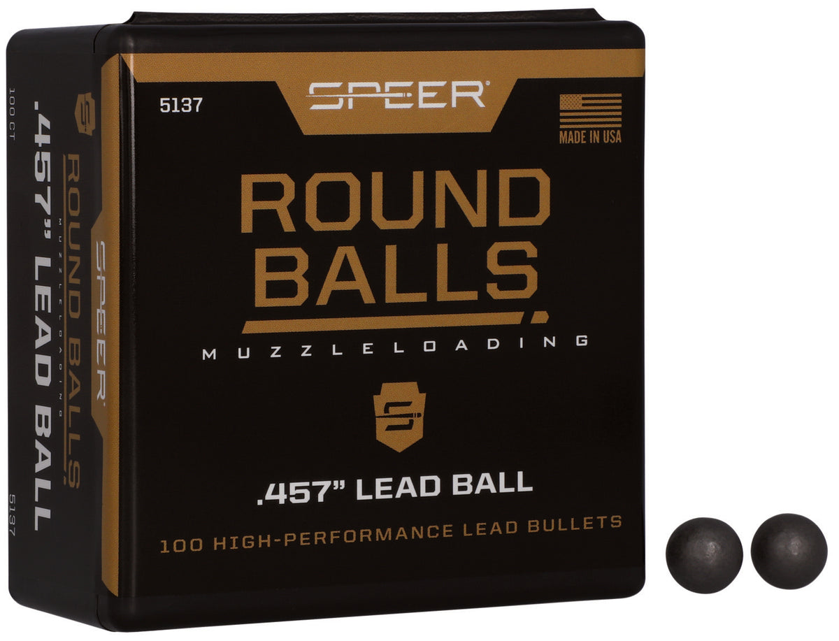 Speer 5137 Lead Ball .45 Caliber 143 Grain Traditional Round Ball 100/Box