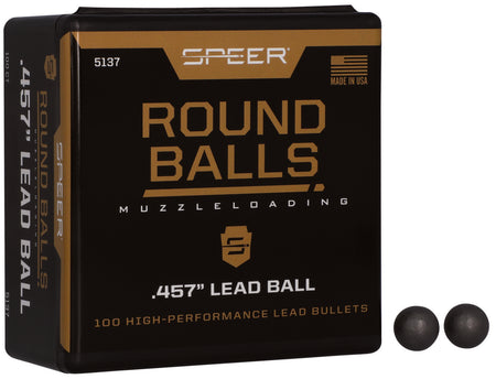 Speer 5137 Lead Ball .45 Caliber 143 Grain Traditional Round Ball 100/Box