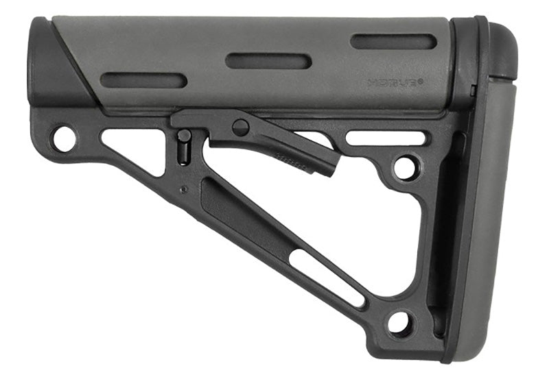Hogue AR-15/M-16 OverMolded Collapsible Stock for Commercial Buffer Tube, Slate Grey