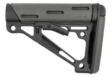 Hogue AR-15/M-16 OverMolded Collapsible Stock for Commercial Buffer Tube, Slate Grey
