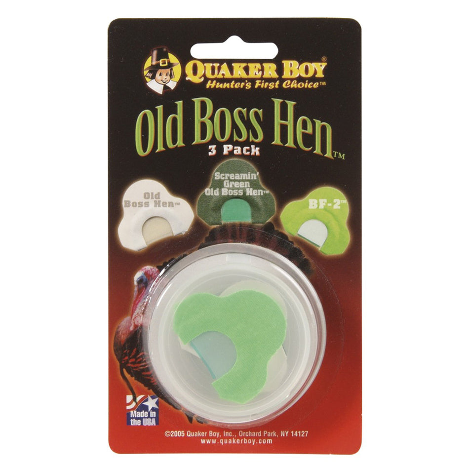 Quaker Boy Old Boss Hen 3-Pack Turkey Mouth Call