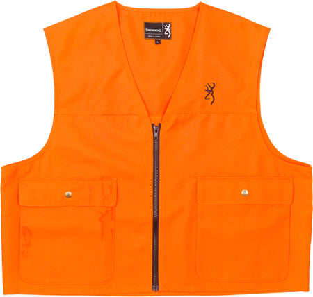 Browning Large Junior Blaze Orange Safety Vest with Logo