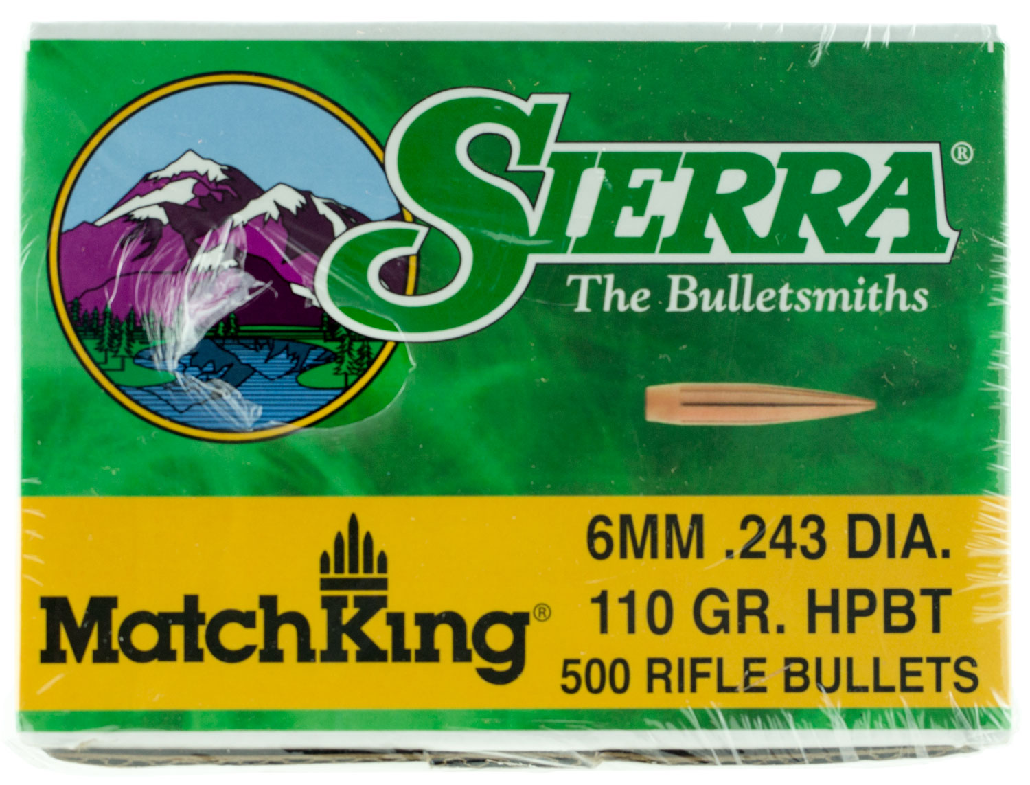 Sierra MatchKing 1575C 6mm 110 Grain HPBT Bulk Pack 500-Count