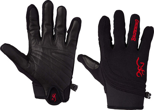 Browning Ace Small Shooting Gloves Black Red Trim
