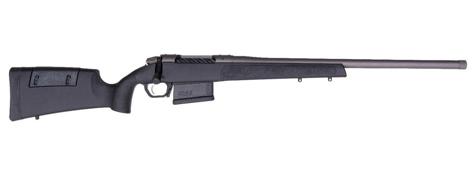 Weatherby 3WR047MMPR2T 307 Range SF 7mm PRC 5+1 22" Tungsten Cerakote Heavy Threaded Barrel, Tungsten Cerakote Drilled & Tapped Steel Receiver, Adj Cheek Piece & LOP Black Synthetic Stock