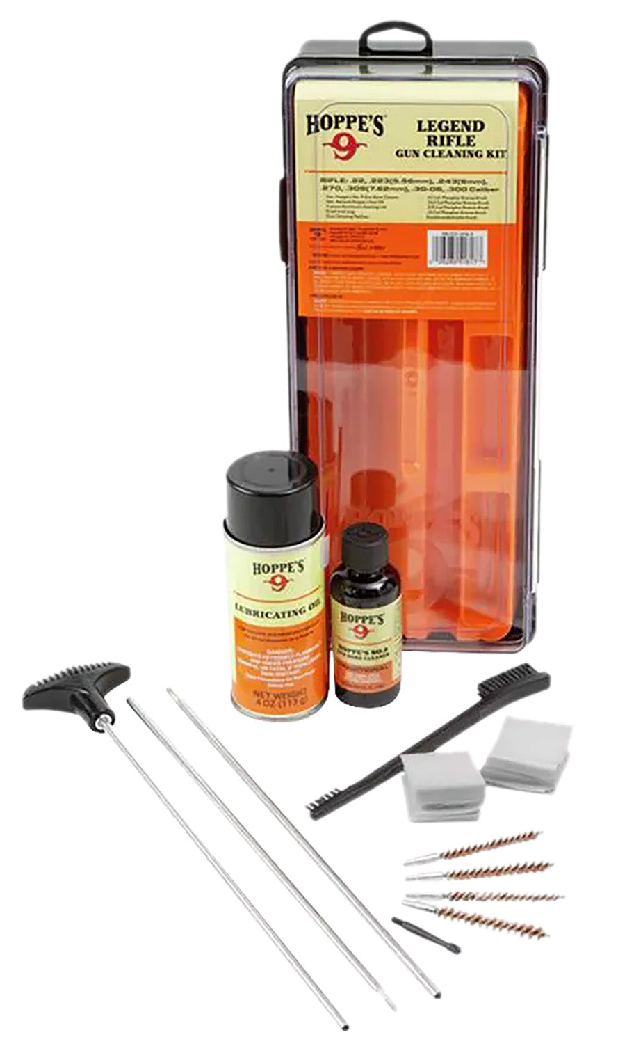 Hoppe's UL17 17-22 Cal Rifle Universal Cleaning Kit with Nylon Brush & Patches