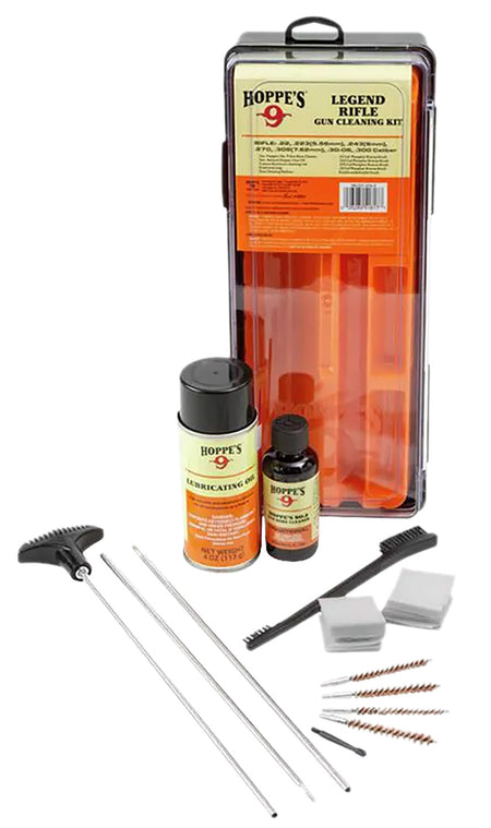 Hoppe's UL17 17-22 Cal Rifle Universal Cleaning Kit with Nylon Brush & Patches