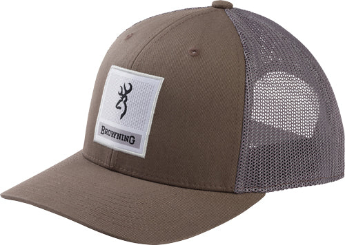 Browning Prowler Pewter One Size Mesh Cap with Square Buckmark Patch