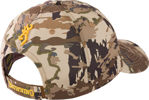 Browning Rimfire Auric Camo Cap with Buckmark Logo and Velcro Back