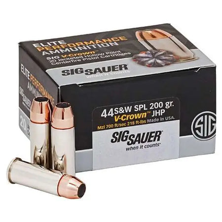 Sig Sauer .44 S&W Special  200 grain Jacketed Hollow Point ammunition
