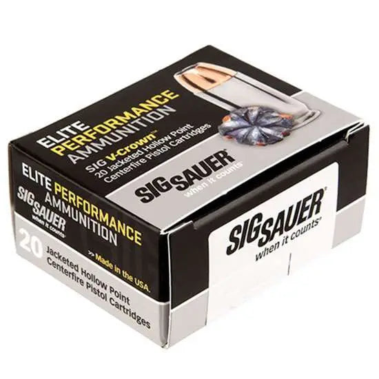 Sig Sauer .44 Magnum ELITE PERFORMANCE V- JHP Hollow Point Personal Defense 240 grain Jacketed Hollow Point ammunition