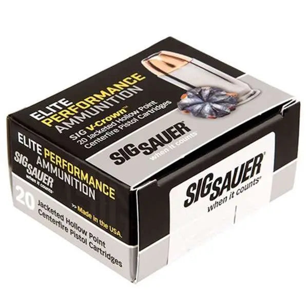 Sig Sauer .45 Long Colt ELITE PERFORMANCE JHP Hollow Point Personal Defense 230 grain Jacketed Hollow Point ammunition