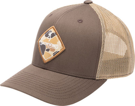 BROWNING CAP LURE SNAP BACK BROWN VINTAGE TAN OSFM*