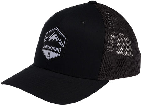 Browning Mountain Buck Black 110 Adjustable Mesh Cap Buckmark Logo