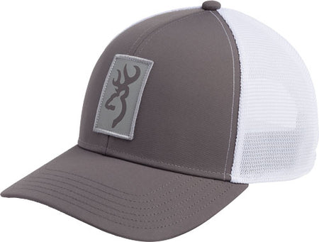 Browning Beacon Adjustable Gray Mesh Cap Logo Patch