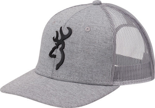 Browning Turley Buck Mark Gray Adjustable Mesh Back Baseball Cap